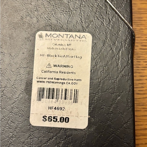 Montana Silversmiths Silver and Black Feather Hat Clip - Picture 3 of 3